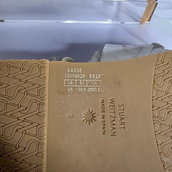 Stuart Weitzman Sandals Womens Size 9 Pearl Knot Demi Wedge Thong - Picture 10 of 14